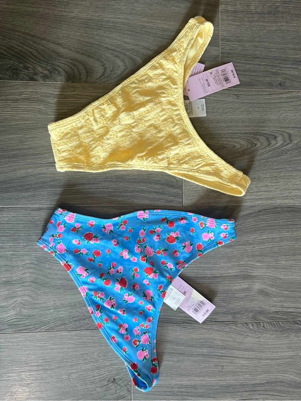Springtime Floral & Yellow Bikini Bottoms